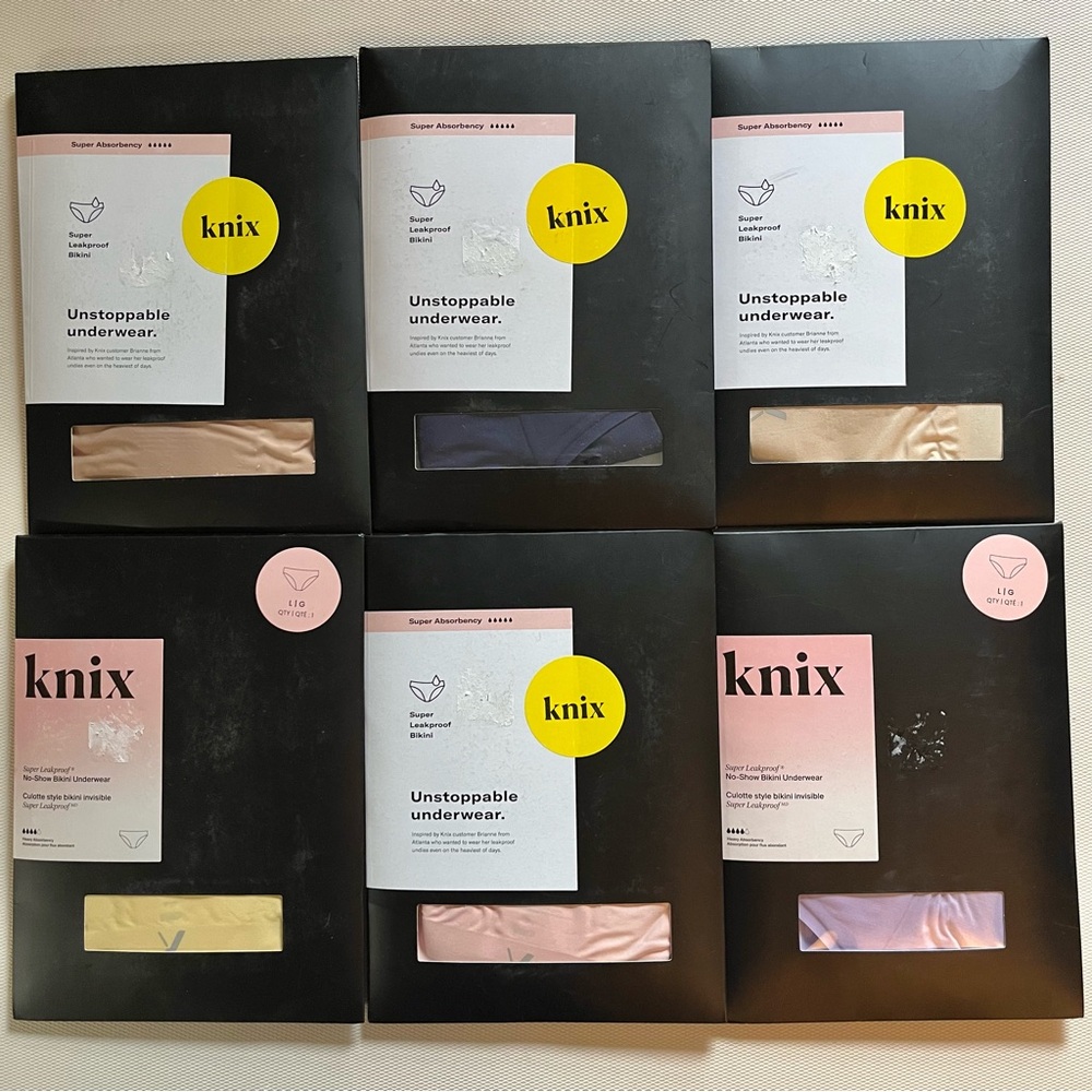 Knix Super Leakproof Period Underwear LOT of 6 High Rise NEW